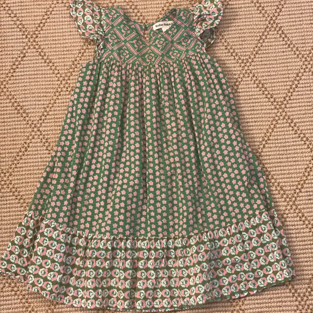Roberta Roller Rabbit Girls Dress Block Print